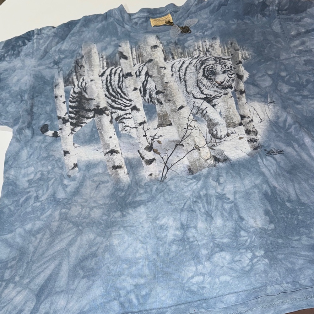 Vintage 1999 The Mountain “White Tiger King Snow” Tye Dye Tee